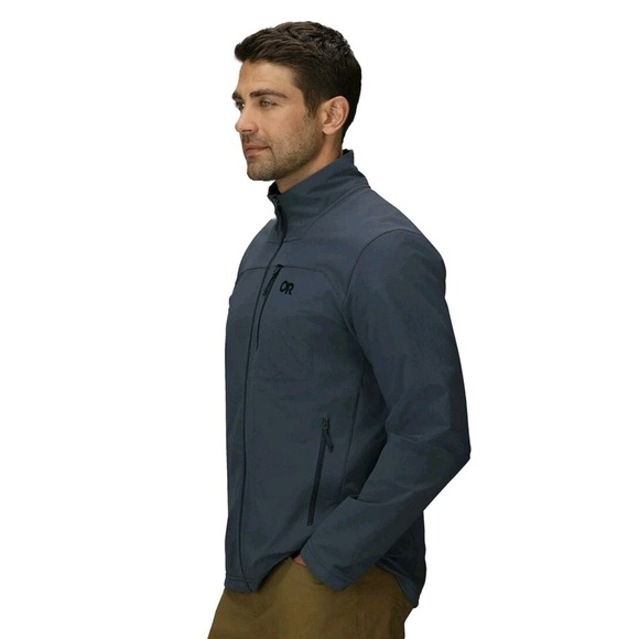 Outdoor Research Men's Ultima Softshell Jacket Atlantic L Hiking Fishing Navy - Picture 3 of 11